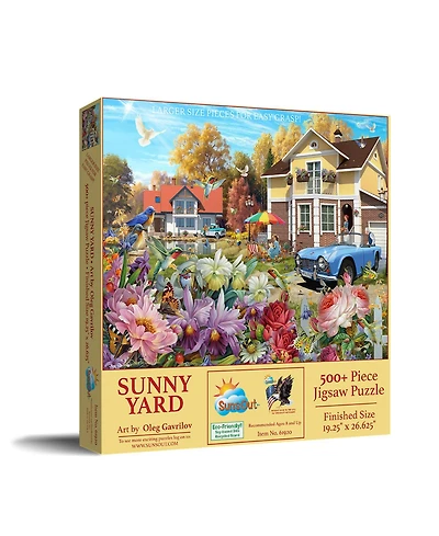 SunsOut Sunny Yard 500 piece Jigsaw Puzzle for Adults Large Pieces