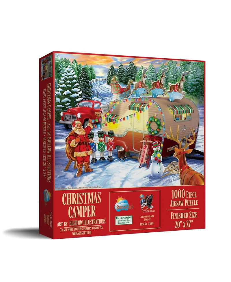 SunsOut Christmas Campers 1000 piece Jigsaw Puzzle for Adults Christmas