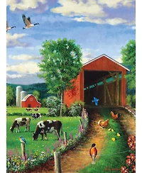 SunsOut Chickens At the Bridge 500 piece Jigsaw Puzzle for Adults