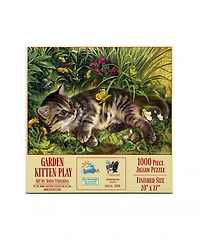 SunsOut Garden Kitten Play 1000 piece Jigsaw Puzzle for Adults