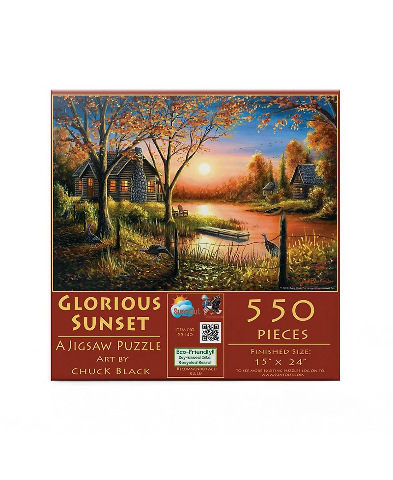 SunsOut Glorious Sunset 550 piece Jigsaw Puzzle for Adults Thanksgiving