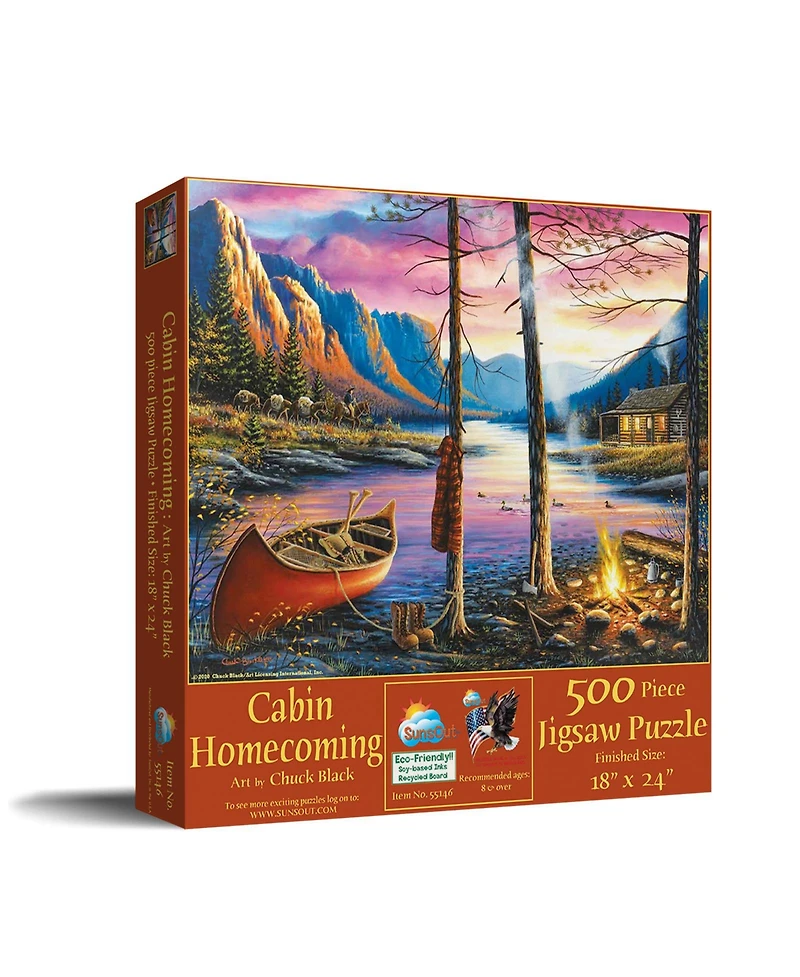 SunsOut Cabin Homecoming 500 piece Jigsaw Puzzle for Adults