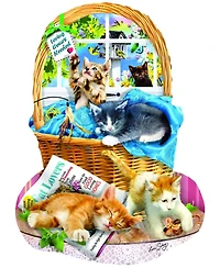 SunsOut Free Kitties 1000 piece Jigsaw Puzzle for Adults Special Shape