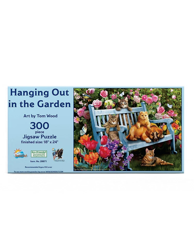 SunsOut Hanging Out in the Garden 300 piece Jigsaw Puzzle for Adults