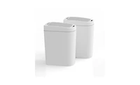 Ninestars 2 Pack of 1.85 Gallon Trash Bin Abs Slim Bathroom Motion Sensor Trash Can