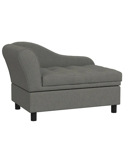 Aostirmotor Pet Sofa Couch Bed with Washable Cushion,Storage for Dogs, Cats