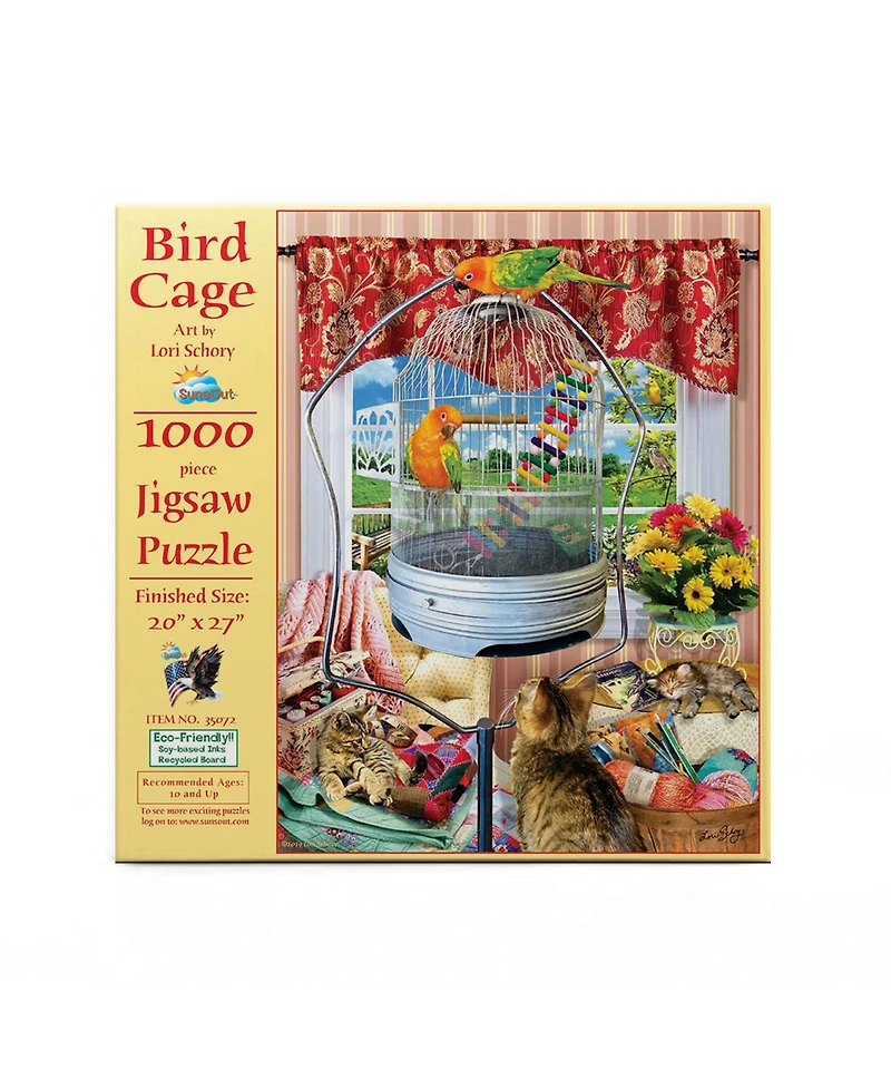 SunsOut Bird Cage pc 1000 piece Jigsaw Puzzle for Adults