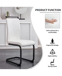 Streamdale FurniturePU Leather Dining Chair Set of 2