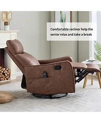 Streamdale Furniture Heat Massage Rocker Swivel Recliner