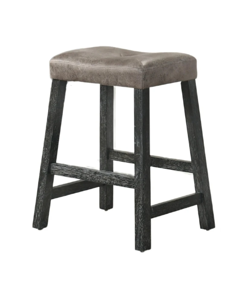 Streamdale Furniture Rustic Backless Counter Stool Set of 2 - 25" Farmhouse Barstools