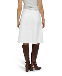 Belle & Bloom Women's Let Me Wander Button Front Denim Midi Skirt