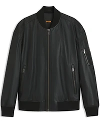 Boss by Hugo Men's Leather Bomber Jacket