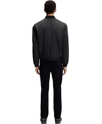 Boss by Hugo Men's Water-Repellent Soft-Touch Fabric Bomber Jacket