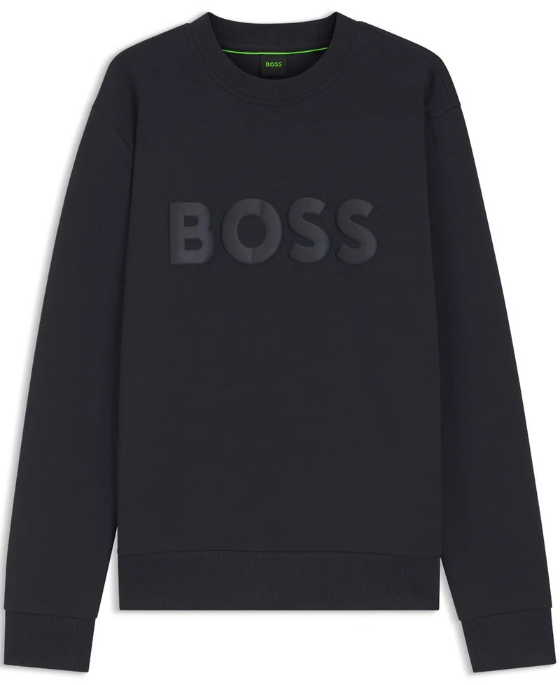 Boss by Hugo Men's Stretch-Cotton Tonal Logo Sweatshirt