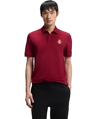 Boss by Hugo Men's Cotton-Pique Logo Artwork Polo Shirt