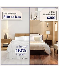 FluffCo Down & Feather Classic Hotel Pillow