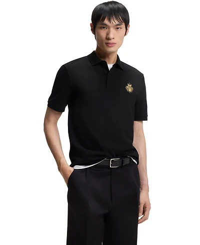 Boss by Hugo Men's Cotton-Pique Logo Artwork Polo Shirt