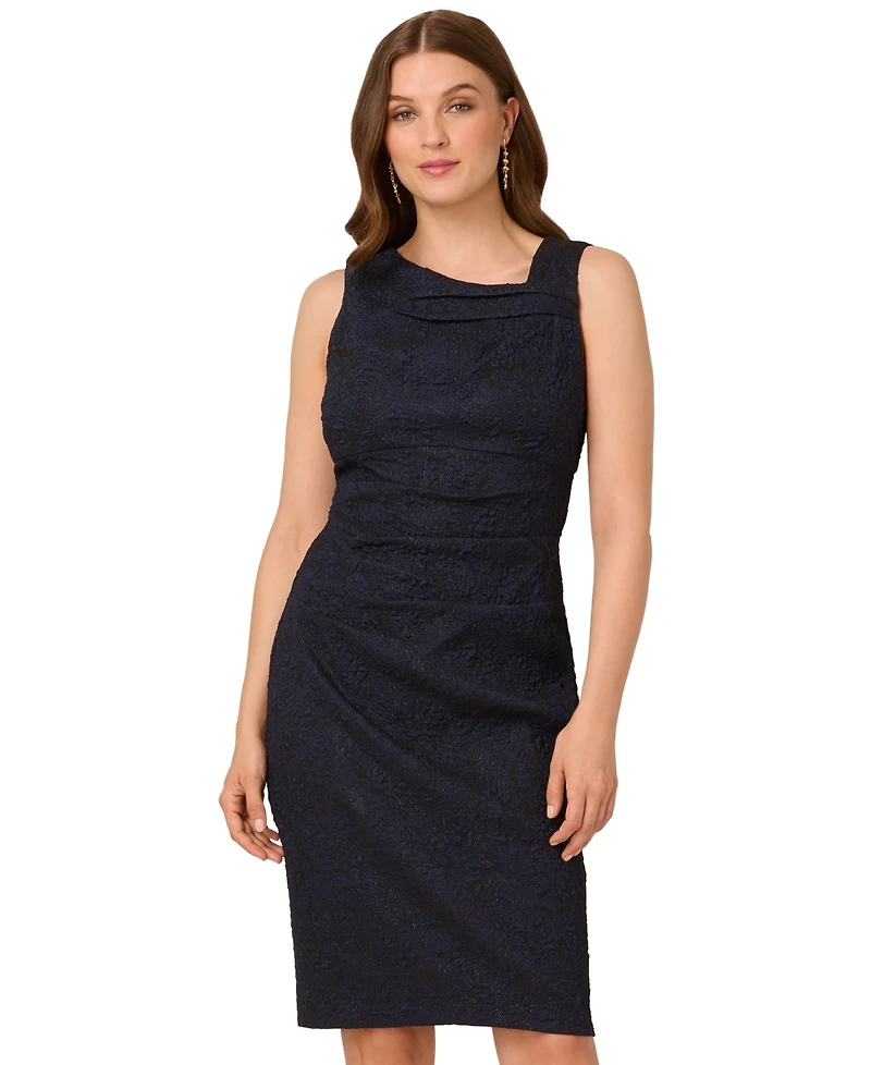 Adrianna Papell Women's Square Neck Sheath Dress