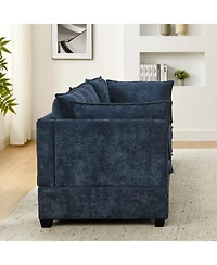 Streamdale Furniture Comfy Cloud Couch Sectional 4 Seat Sofa w/ 2 Ottomans