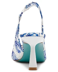 Betsey Johnson Women's Pointed Toe Slingback Pumps