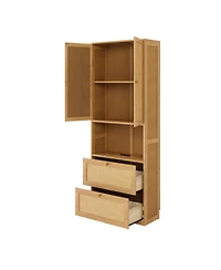 Streamdale Furniture Bookshelf with Usb 3 Drawers & 2 Doors