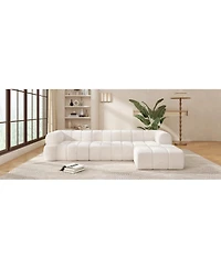 Streamdale Furniture 122" Modern L-Shaped Sectional Sofa with Chaise Lounge (Right Hand)