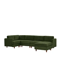 Streamdale Furniture Corduroy 6-Seater Modular Sectional Sofa (Green)