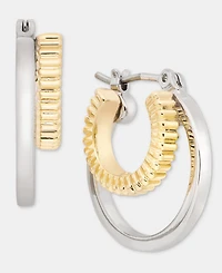 On 34th Small Double-Row Hoop Earrings, 0.73", Macy's Exclusive