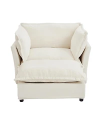 Streamdale Furniture Cozy Armchair Sofa with Ottoman