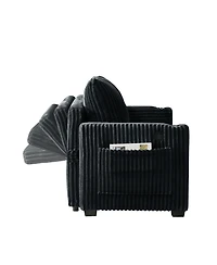 Streamdale Furniture 53" Corduroy Sleeper Sofa with Usb Charging & Adjustable Back