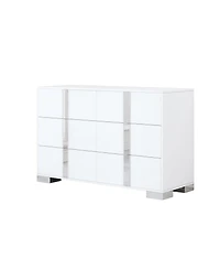 Streamdale Furniture Elegant Modern Mirrored Dresser with 6 Drawers (Old Sku WF319354AAK)