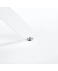 Streamdale Furniture Modern Glass Dining Table White Legs 90x90cm