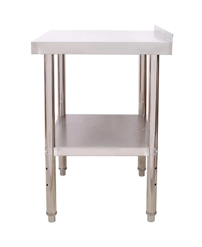 Streamdale Furniture Stainless Steel Prep Table 30x24x35.5" w/ Backsplash