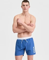 Boss by Hugo Men's Logo 6" Swim Trunks