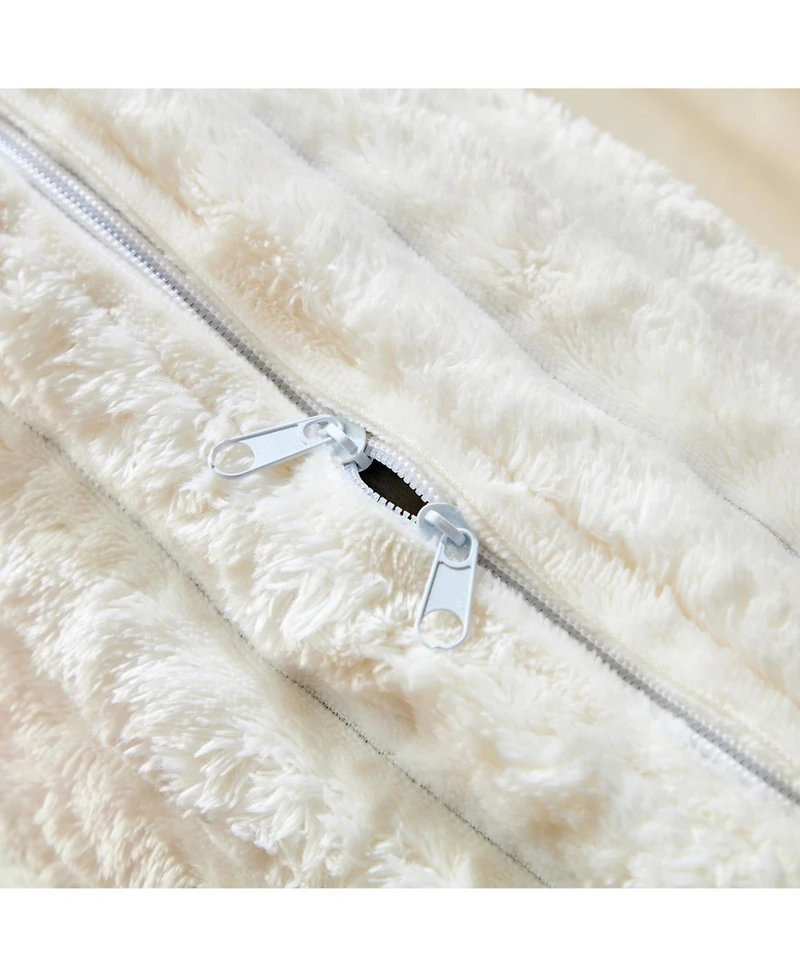 Streamdale Corduroy Ottoman - Living Room, Apartment, Office - Beige