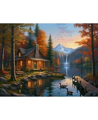 SunsOut Cabin by Crystal Lake 1000 piece Jigsaw Puzzle for Adults