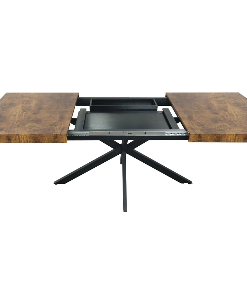Streamdale Furniture Retro Rectangular Stretch Table Versatile, Stylish, and Space-Saving dining table