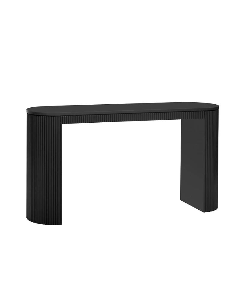 Streamdale Furniture Curved Design Console Table with Unique Vertical Stripe Design, Suitable for Living Room,Study and Entrance