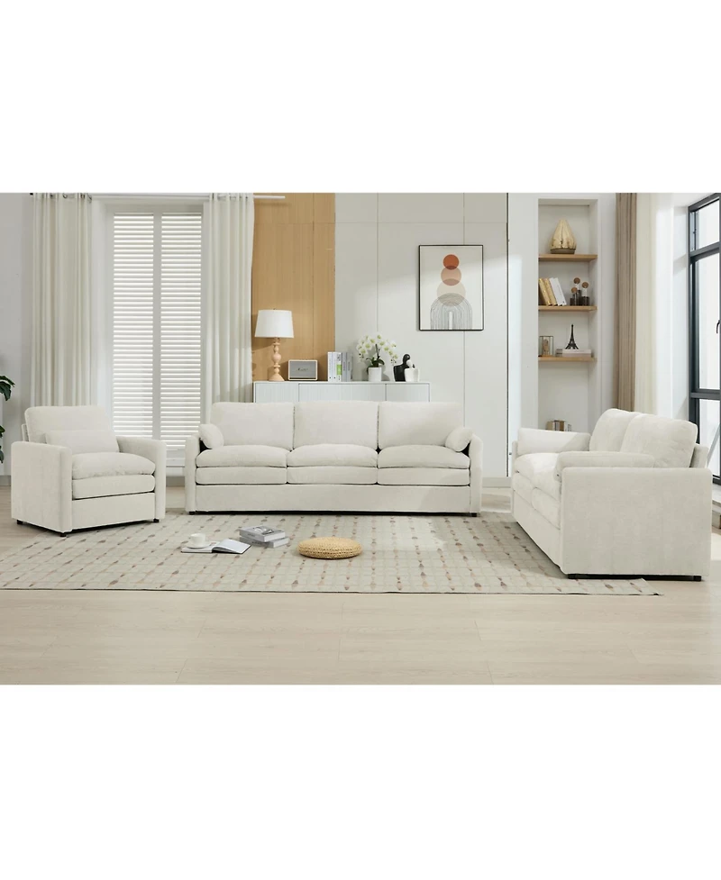Streamdale Furniture Cozy Upholstered Cloud Sofa Set