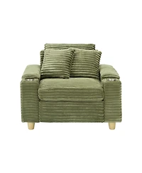 Streamdale Furniture Green Corduroy Sofa Set w/ Storage