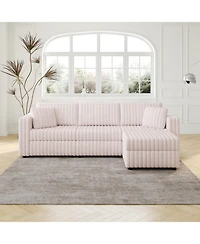 Streamdale Furniture 106" 2-Piece Fabric Upholstered Sofa & Ottoman Set