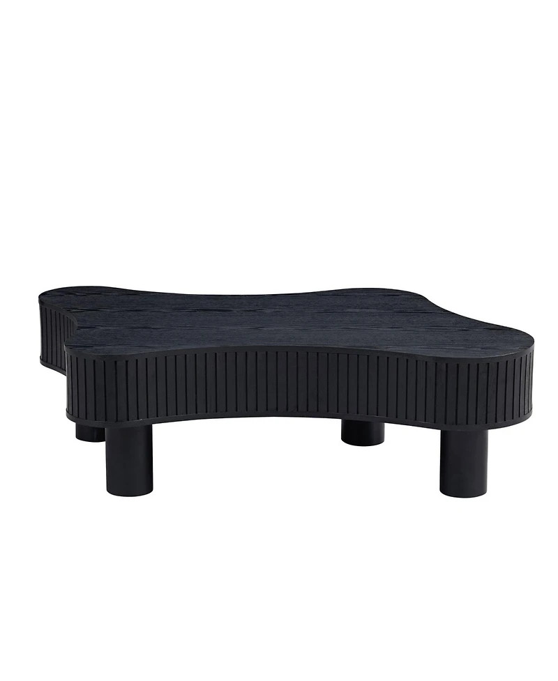 Streamdale Furniture Modern Wooden Drum Coffee Table