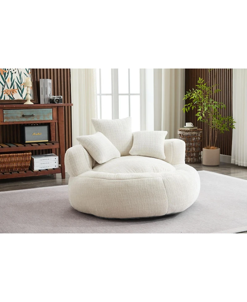 Streamdale Furniture Foam Bean Bag Chair - Soft Chenille Cover