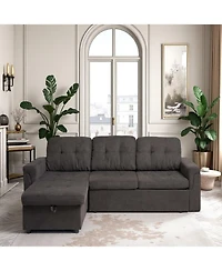 Streamdale Furniture Upholstered Sleeper Sectional with Reversible Storage