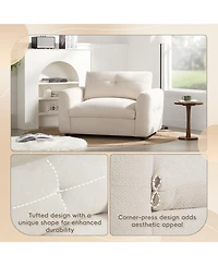 Streamdale Furniture Tufted Chenille Armchair with Charger & Wide Seat