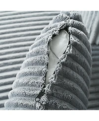 Streamdale Furniture Corduroy Sofa Bed with Pillows