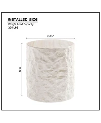 Streamdale Furniture Round Beige Fiberglass Side Table