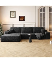 Streamdale 107" Cloud Sectional Sofa with Chaise (Corduroy)