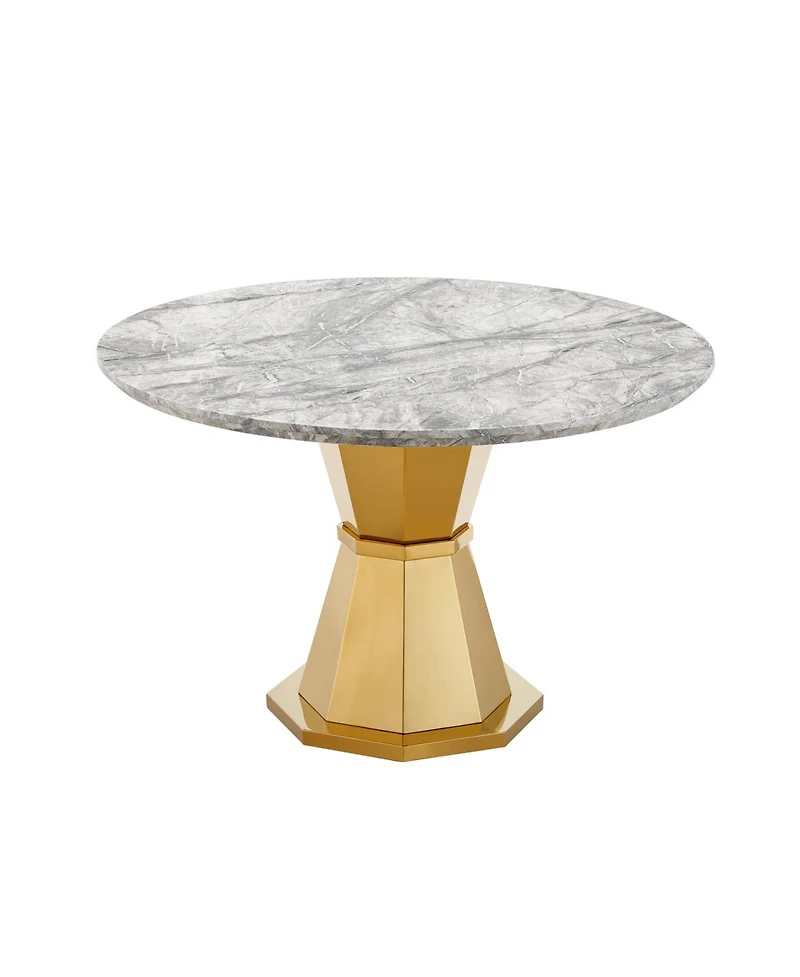 Streamdale Furniture Round Faux Marble Dining Table