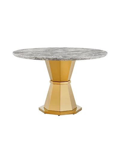 Streamdale Furniture Round Faux Marble Dining Table